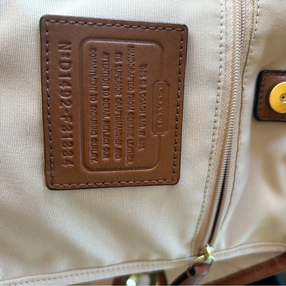 Coach Chestnut Leather Tote Bag - Picture 8 of 10